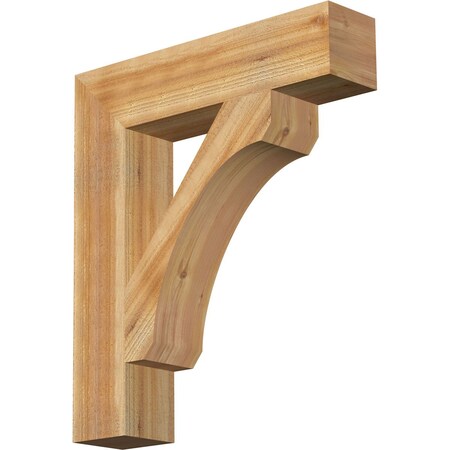 Ekena Millwork Legacy Block Rough Sawn Bracket, Western Red Cedar, 6"W x 28"D x 32"H BKT06X28X32LEC05RWR